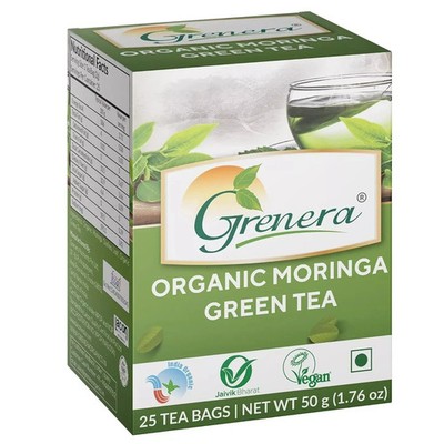 Grenera Organic Moringa Green Tea 25 Bags Free Shipping World Wide