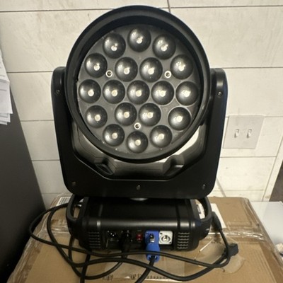 19-LED Moving Head Light DMX Control Automated Pan & Tilt Built-in Display