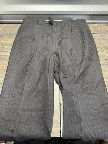 Pantalone elegante uomo Burberry grigio a righe 38x32