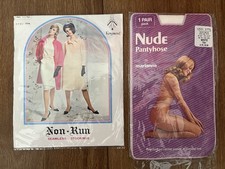 Set of 2 vintage 60s Size A pantyhose tights in original packaging