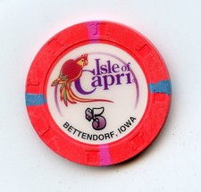5.00 Chip from the Isle of Capri Casino Bettendorf Iowa H&C