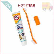 Arm Hammer Complete Care Dog Dental Kit with Enzymatic Dog Toothpaste, Toothbr