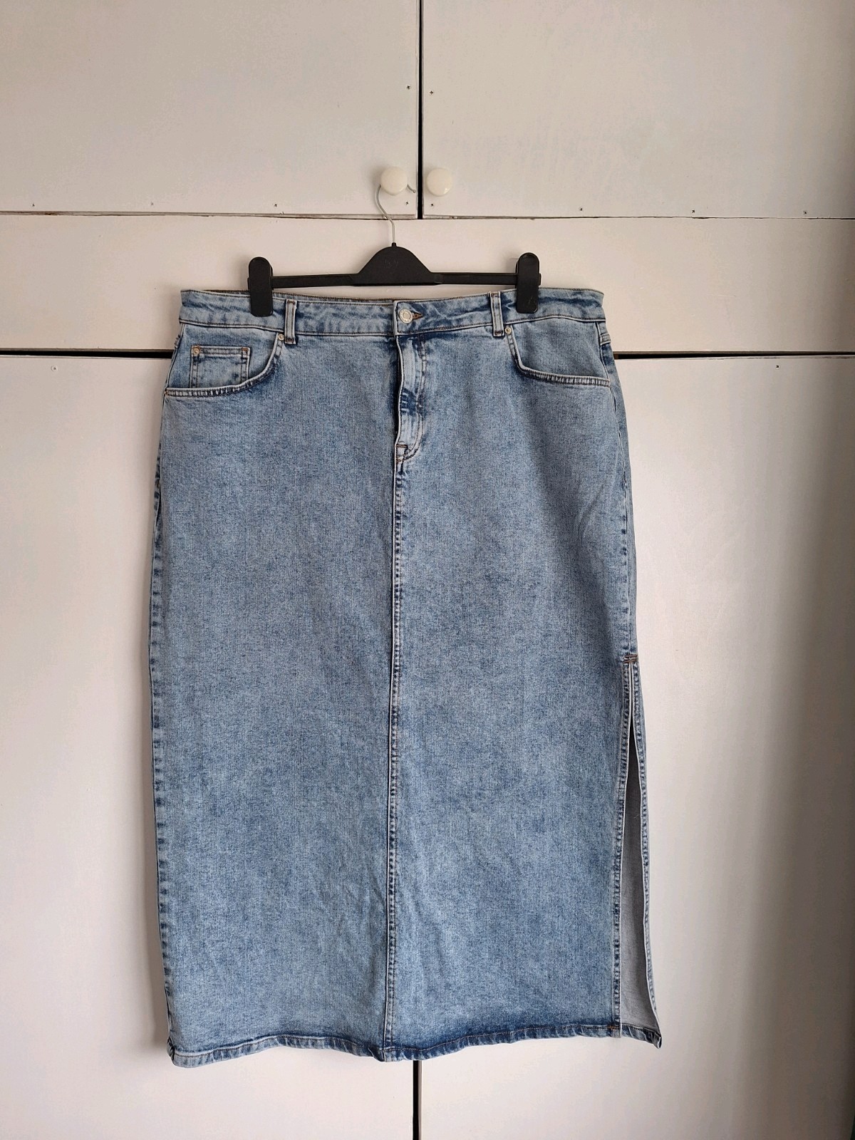 TU denim maxi pencil skirt uk 20