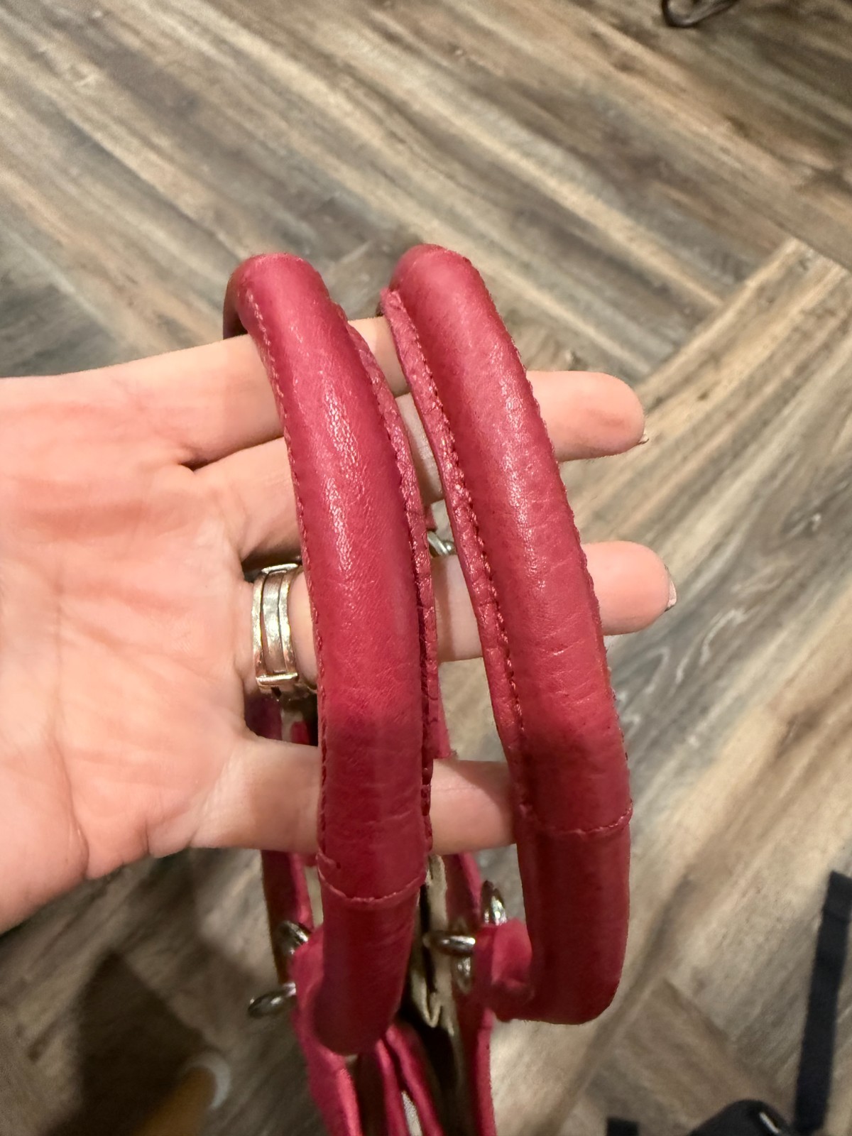 COACH Hampton Shoulder Bag – Raspberry Pebbled Le… - image 4