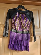 Weissman Girls Sequin Fringe Dance Skating Gymnast Costume LC