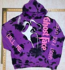 Ghost Face Lives Scream Movie Purple Small TieDye Hoodie Callme