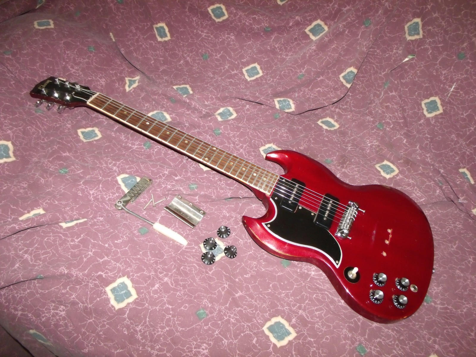 Vintage early 1965 Gibson Lefty SG Special Iommi Sabbath wide neck VG