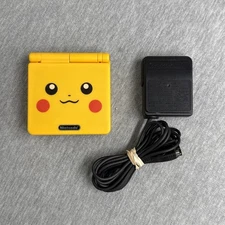 Nintendo Game Boy Advance SP Pikachu Yellow System Reshell w/Charger