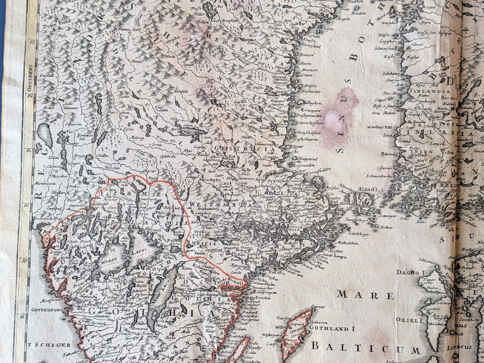 c.1720 Homann Regni Sueciae Map of Sweden Finland Scandinavia Original - Image 3 of 4