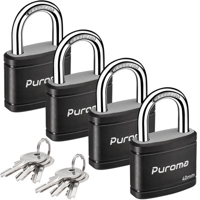 4 Pack Keyed Padlock with 6 Keys Alike, 1.1 Inch Locker Lock 40mm Heavy-Duty ...
