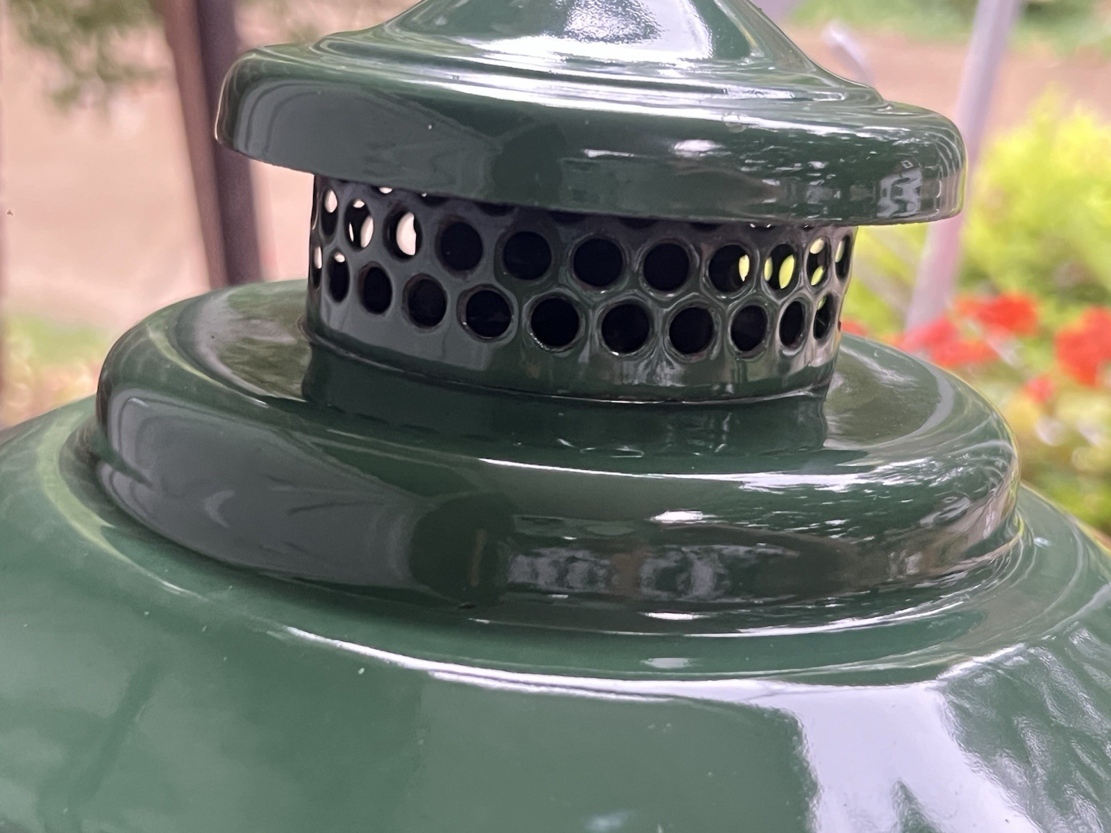 Old 1951 Coleman Dual Mantle Big Hat Lantern 228E  12/51 Sunshine Globe  CLEAN