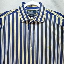 Polo Ralph Lauren Shirt Mens 16.5 L Regent Classic Fit Button Up Dressy Striped