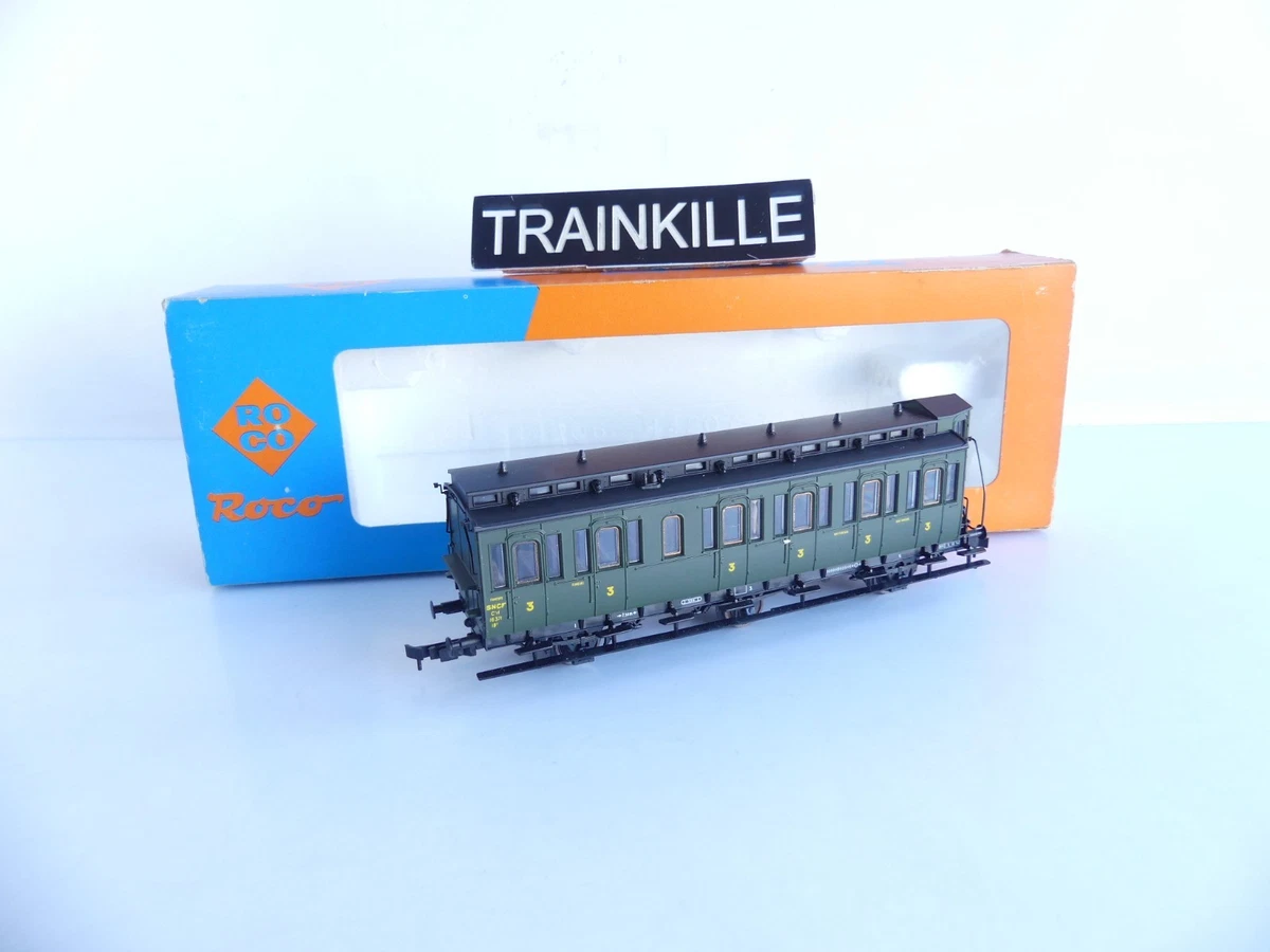 Rame Roco Voiture Voyageurs UIC 2ème Classe Vert/argent – échelle HO 44609 Neuf