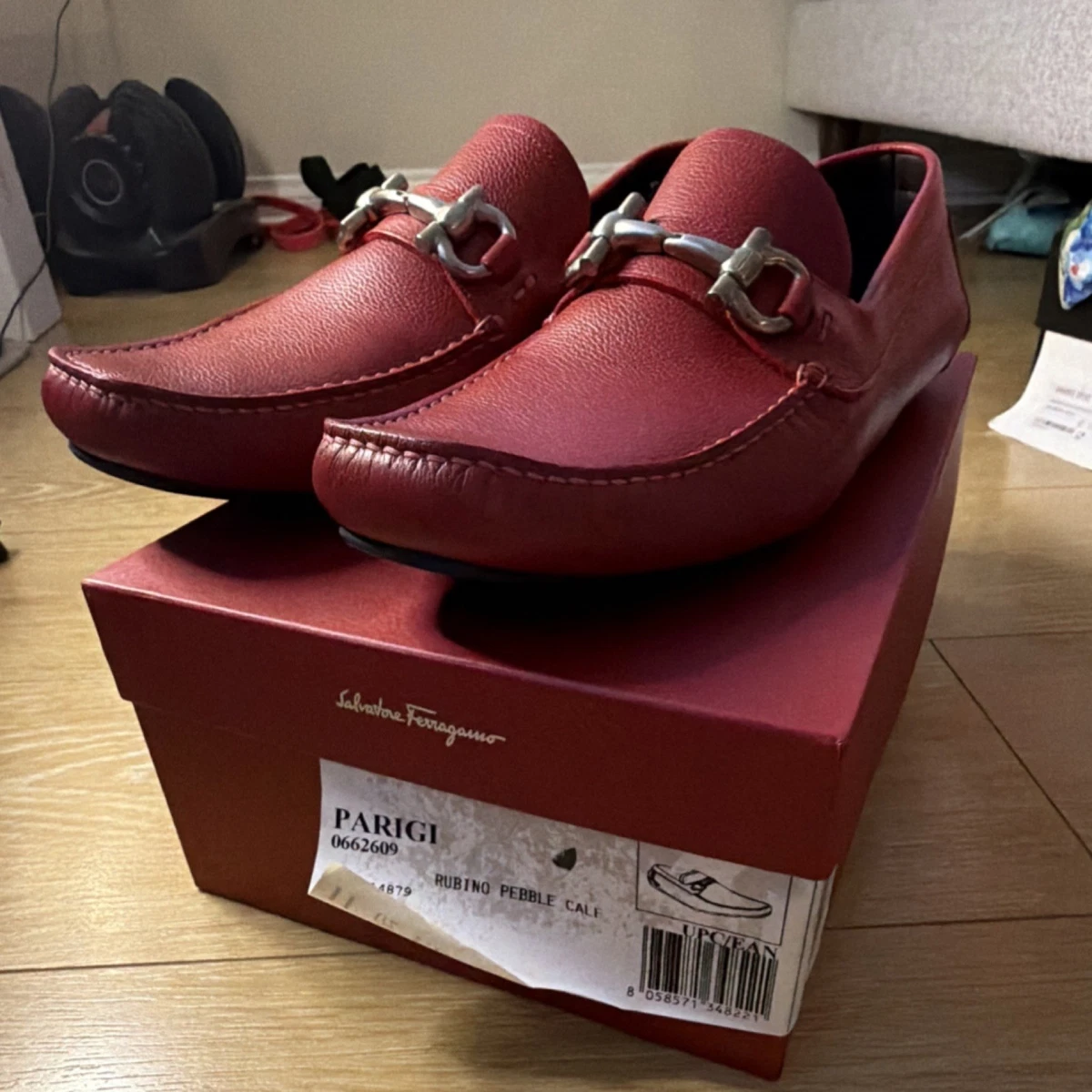 靴 Salvatore Ferragamo PARIGI Rubino 8 EE Salvatore Ferragamo Red EE Casual Shoes for Men for sale | eBay