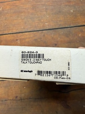 Interlogix GE Security 60-924-3 SIMON 3 - 2 WAY TOUCH TALK TOUCHPAD New