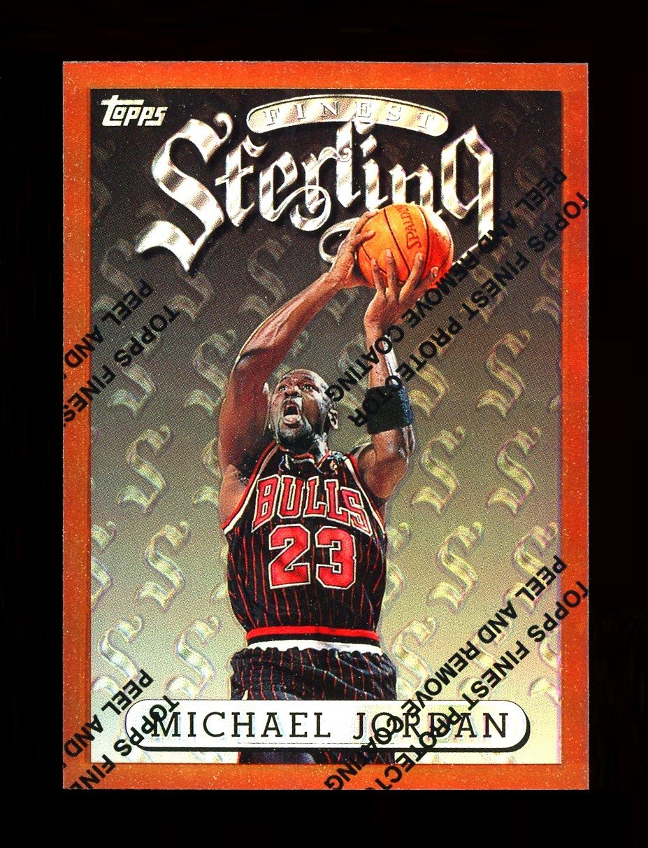 Michael Jordan 1996-97 Topps Finest Sterling Refractor w/ Coating #50 Rare SP