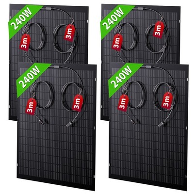 960W Flexibel Solarmodul | 4 Stück* 240W Solarpanel für Balkonkraftwerk, 0% MwSt