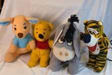 Vintage Lot 60s Sears Gund Disney Winnie The Pooh-Tigger-Eeyore-Roo Plush Toys