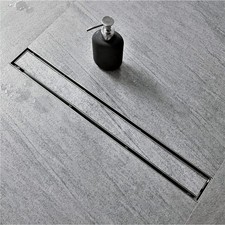 Neodrain 24-Inch Linear Shower Drain with Tile Insert 24 IN, Brushed