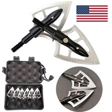 12X Archery Hunting Arrowhead Blade Broadhead Box 100gr Crossbow Bow Sharp Tip