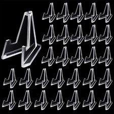 30 Pieces Coin Stand Mini Acrylic Easel Stands Coin Display Easel Holder for Dis