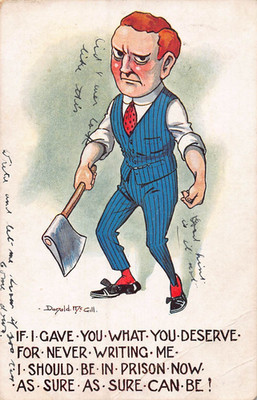 POSTKARTE DONALD MCGILL BITTE SCHREIBEN SIE MIR
