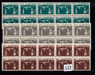 WG 10X ALBANIA MNH AVIATION PLANES ARCHITECTURE 1960