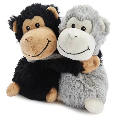 Warmies Warm Hugs Monkeys - mikrowellengeeignet Paar weich Plüsch warm Komfort Angst 