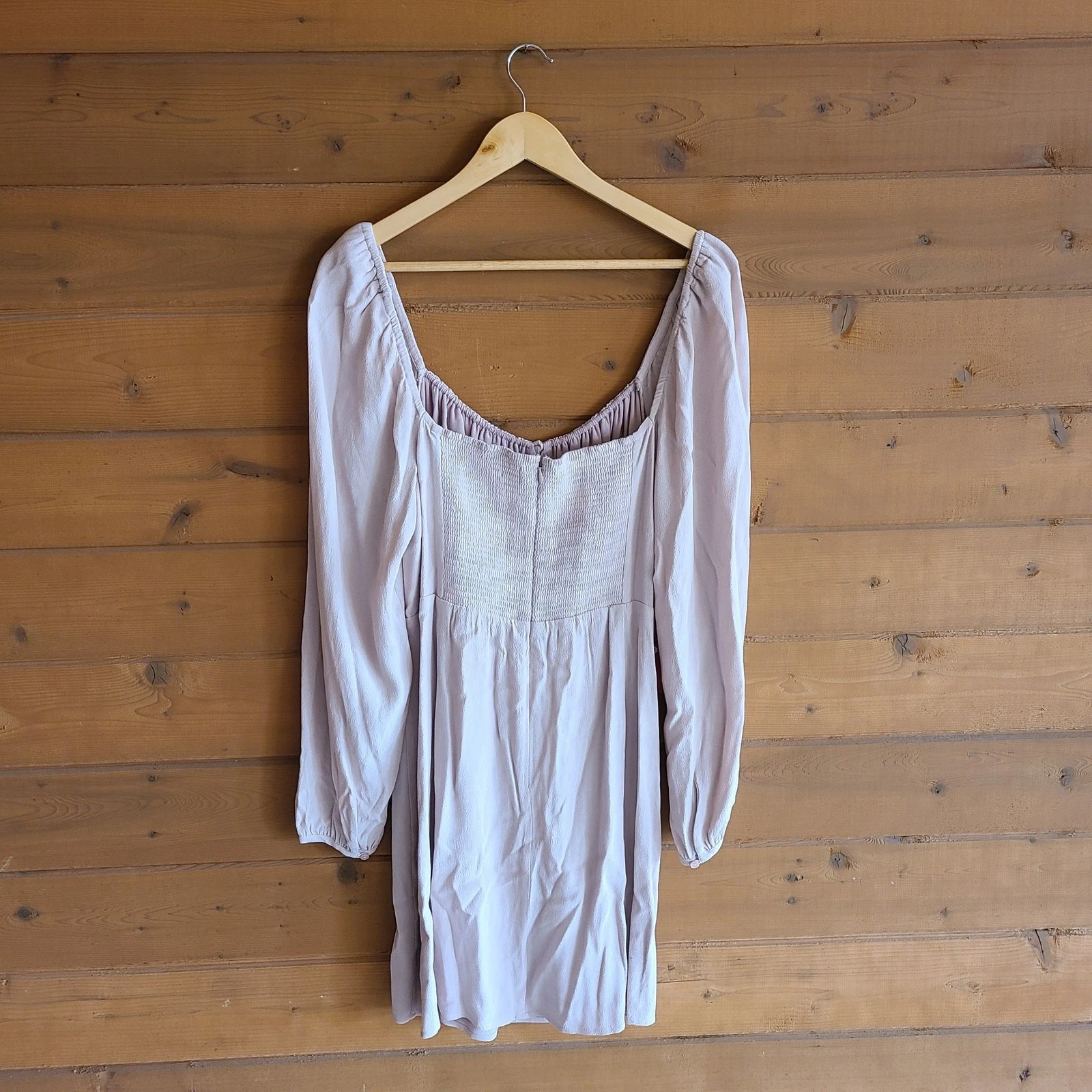 Mini abito Aritzia Sunday Best Delilah manica lunga nuovo con etichetta XL rosa blush San Valentino