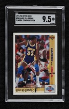 1991 Upper Deck Classic Confrontation Magic Johnson Michael Jordan SGC 9.5 Mint+