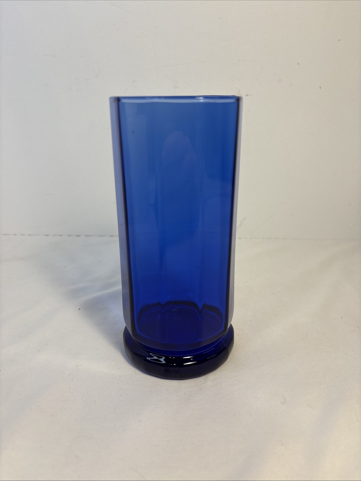 Vintage Anchor Hocking Essex Cobalt Blue Panel Iced Tea Glass 6 1/4”