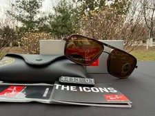 Ray-Ban RB4413 Square Sunglasses Brown Tortoise Frame 54mm G-15 Brown