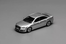 1/64 Motorhelix Audi A8 D3 2008 Late Version Ice Silver Metallic M68204 Diecast