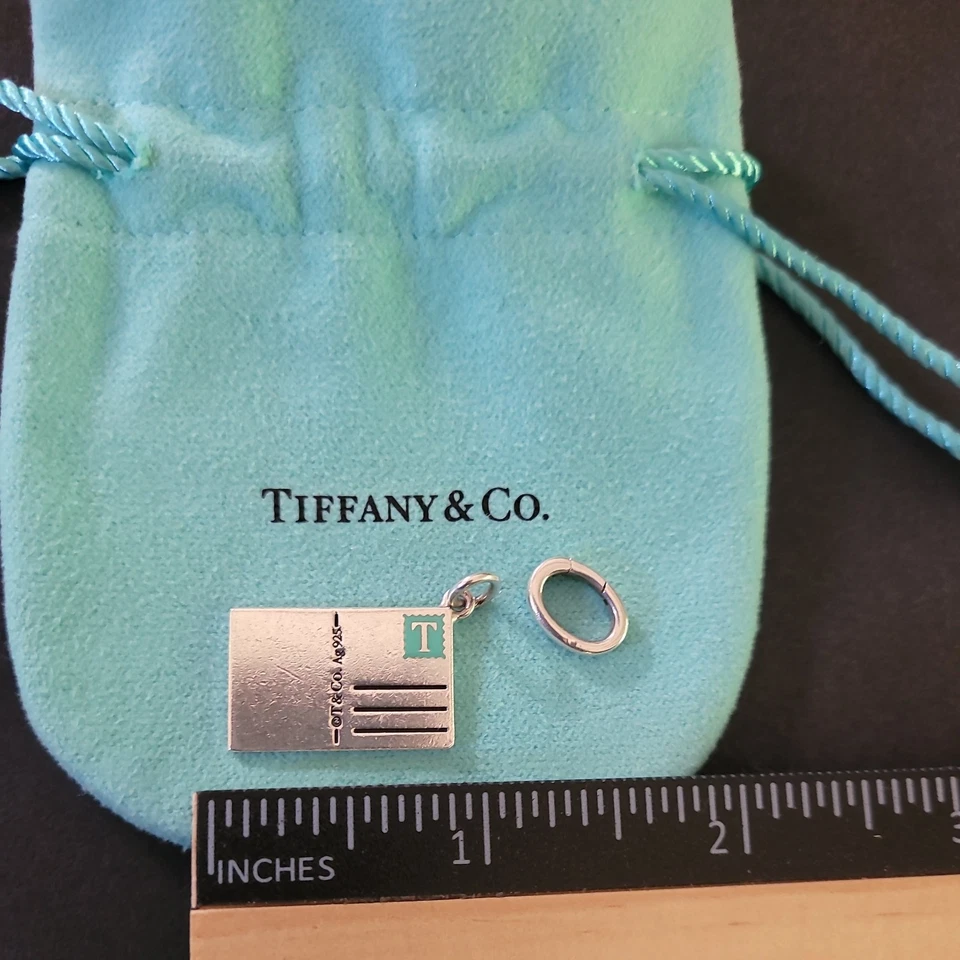 TIFFANY & CO POSTCARD HAWAII Charm w/ jumpring #tiffanypostcards #hawaiipostcard - Image 3 of 4