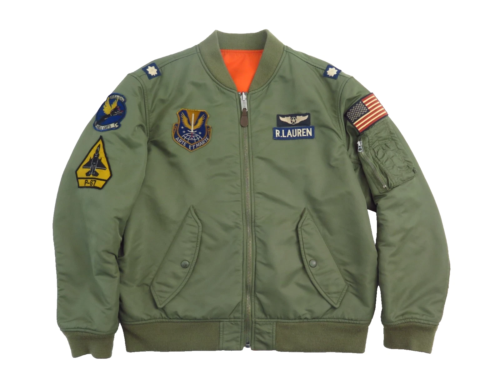 Size XL 27.5" Chest POLO RALPH LAUREN Mens Twill Bomber Jacket L2 Flight X-Large