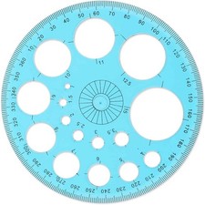 Circle Template for Drawing, Plastic Circle Stencil Geometric Circle Ruler for D