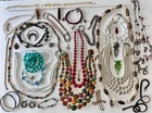 Junk Drawer Jewelry Lot Costume Necklaces Chains Bracelets Charms Ring Vintage