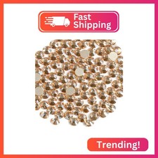 Beadsland Flat Back Crystal Rhinestones Round Gems for Nail Art and Craft Glue F