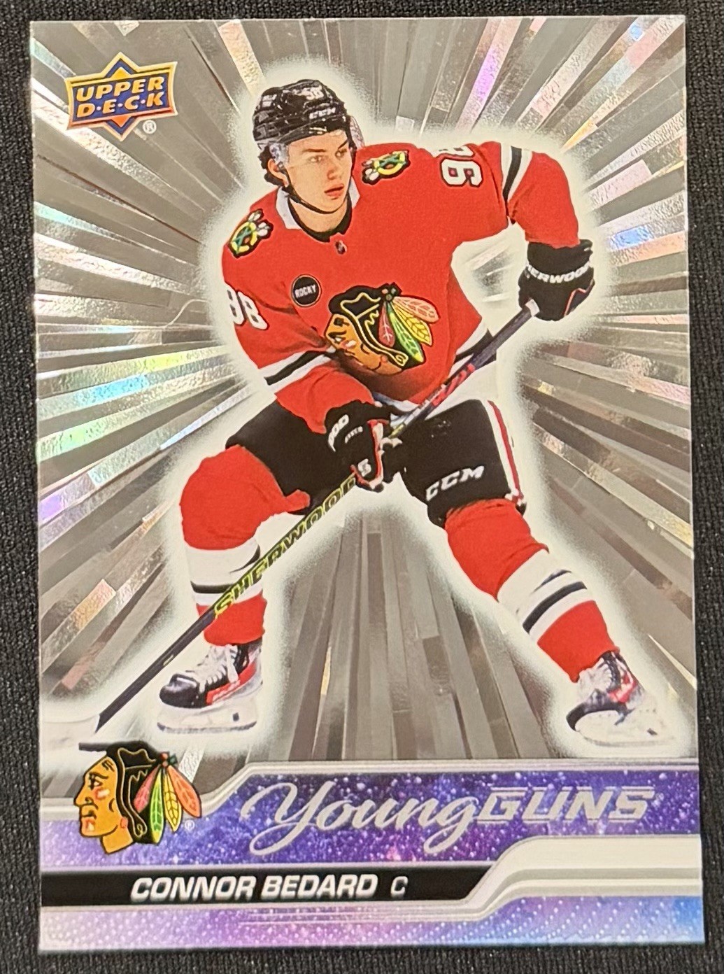 2023-24 Upper Deck Connor Bedard Young Guns Silver Outburst RC #451 ****Mint****