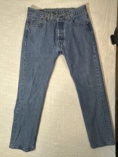 Levi's Men's Blue Light Wash Straight Leg Regular Fit Denim Jeans Button Fly