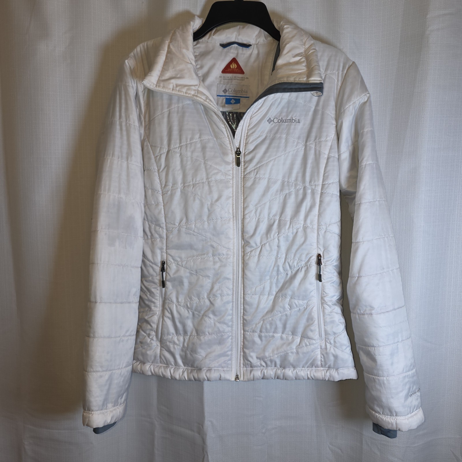 Columbia Mighty Lite III Jacket Women's M White Omni-Heat Quilted Puffer