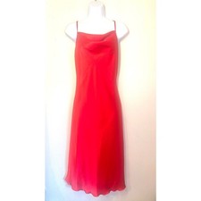 Bebe red size XS Satin Cowl Neck Slip Midi Dress new without tags