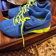 Nike Reax Run 8 Men's Low Top Lace Up Athletic Sneakers Blue Green Black 8.5