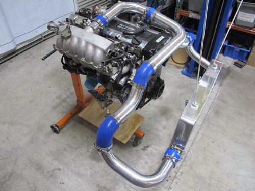 RB25 RB20 メイカー不明 インタークーラー 配管付き RB25 RB20 メイカー不明 インタークーラー 配管付き Blue
