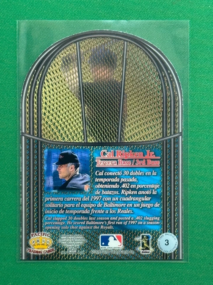 Pacific Baseball In the Cage 1998 troquelados #3 Cal Ripken Jr. Foto 2 de 2