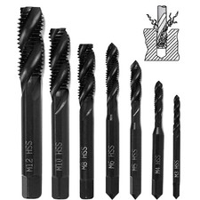 Hochwertiger Gewindebohrer Satz 7 Stück - Spiralbohrer für Metall & Holz M3-M12