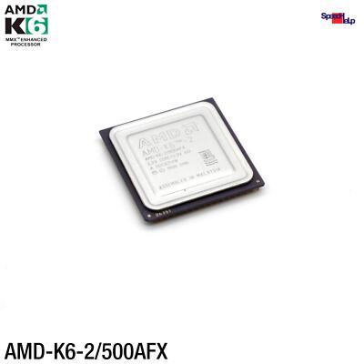 Cpu Amd K6-2 /500afx 500mhz 2.2v Core 3.3v Io Processor Socket 7 Retro