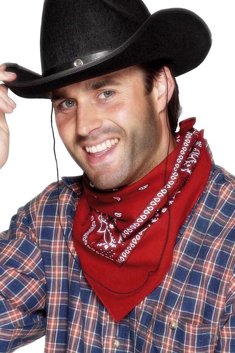 Cowboy Bandana Red Costume Accessory Neckerchief Cowboy Bandana Red Costume Accessory Neckerchief
