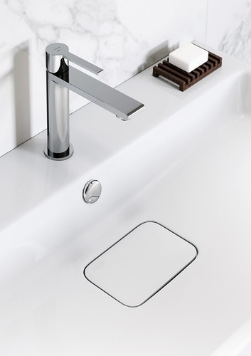 Badmöbel Set Waschbecken mit Unterschrank Waschtisch Silber Griffe VIRGO80 Eiche - Bild 7 von 10