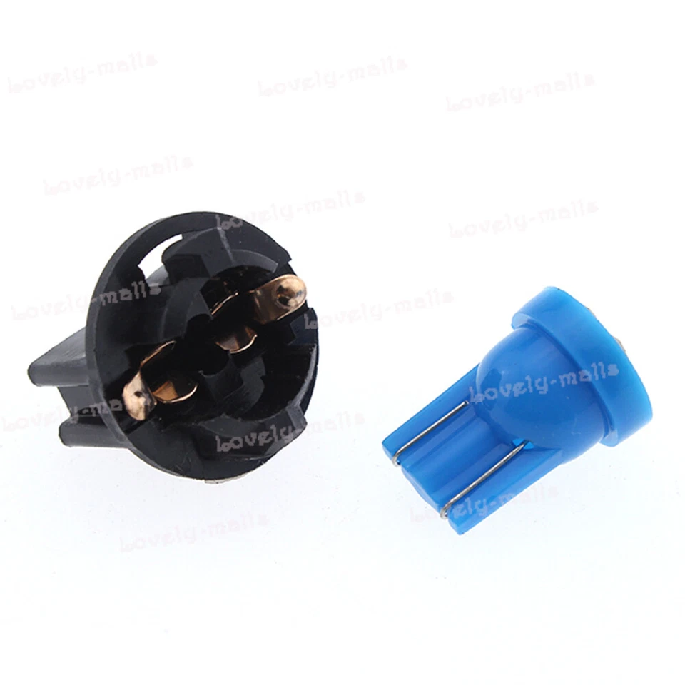 PC168 T10 Azul 8SMD Zócalo de Bloqueo Giratorio Cuña Panel de Instrumentos Medidor Luz de Tablero Foto 4 de 4